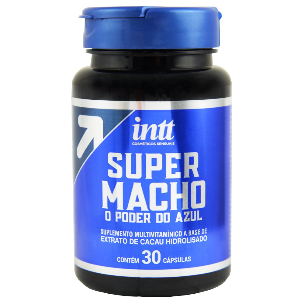 Potencializador Masculino Super Macho O Poder Do Azul 30 Cápsulas Intt Loja Dudamaria 4912